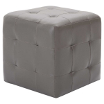 Pufai, 2vnt., pilkos sp., 30x30x30cm, dirbtinė oda CFE783913