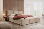 Lova FORTUNE + Čiužinys SAPNAS 2 XL|180x200|Tamsiai smėlio #6|Veliūras