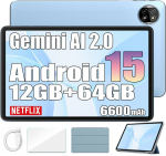 Blackview Tab 20 Wifi Gemini AI 2.0, 10.1" Android 15 2.4G+5G Wifi, 12 GB+64 GB-SD 2 TB 6600mAh - Mėlyna
