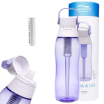 &bdquo;Aqualogis Aqua&Go&ldquo; vandens buteliukas su filtru &ndash; 750 ml, levandų