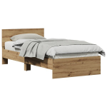Vienvietė lova，Lovos rėmas be čiužinio su galvūgaliu Artisan Oak 75x190 cm CFE22252