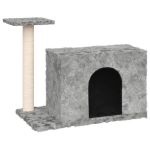 Draskyklė katėms su stovu i&scaron; sizalio, &scaron;viesiai pilka, 51cm CFE8488582
