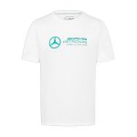 Vyri&scaron;ki mar&scaron;kinėliai su dideliu logotipu &bdquo;Mercedes AMG Petronas F1 701227037-002&ldquo; balti