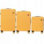 Lagaminų rinkinys WINGS COOT &ndash; 3 dydžių ABS kietieji čemodanai su 4 ratukais ir kodine spyna kelionėms