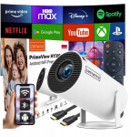 Zenwire PrimeView HY300 Pro mini ne&scaron;iojamasis projektorius Android 11 WiFi 6 360&deg; Full HD