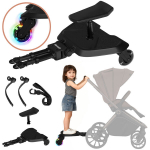 Universaalne lisamoodul lapsevankrile, millel on istumis- v&otilde;i seismisv&otilde;imalus, lastele kuni 25 kg Lionelo Buggy Board Black Onyx