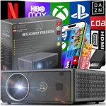 Projektorius LED projektorius Heelly Full HD 1080p, 30000 lm / 1000 ANSI, Android 13, WiFi 6 (2.4/5 GHz), Bluetooth 5.0, automatinis fokusavimas, 4D trapecijos korekcija, iki 300", 4K/8K palaikymas, Dolby Audio