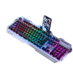 Mechaninė žaidimų klaviatūra su RGB ap&scaron;vietimu ir metaliniu paneliu LIVMAN GX80