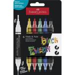 Akrilinis žymeklis Black Edition 6 spalvos FABER-CASTELL