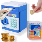 Elektroninis taupyklė - seifas LIVMAN 88150 su automatiniu pinigų ir monetų įdėjimu