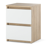 Naktinis staliukas Hurtownia-Mebli, Sonoma ąžuolas matinė Balta, 40 cm, Vaikams moderni loft
