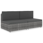 Modulinė dvivietė sofa, pilka