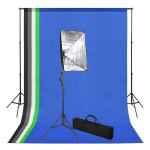 Fotostudijos komplektas su fonais ir &scaron;viestuvais