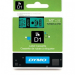 dymo originali kasetė, dymo, 45019, s0720590, juodas spausdinimas/žalias pagrindas, 7 m, 12 mm, d1