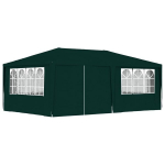 Proginė palapinė su &scaron;oninėmis sienomis, žalia, 4x6m, 90g/m&sup2;
