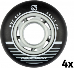 Ratukai riedučiams Nijdam 64x22 mm, 85A , 4 vnt., juodi
