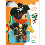 Mediniai magnetai ir metalinė dėžutė su piratais Djeco, DJ03083