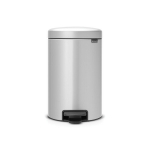 Brabantia &scaron;iuk&scaron;liadėžė NewIcon, 12 l, matinė, &scaron;viesiai pilka