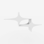 Pakabinama lentyna Kalune Design Wall Shelf 775, 135 cm, baltos spalvos