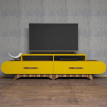 TV staliukas Kalune Design 845, 205 cm, rudas/geltonas