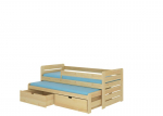 Vaiki&scaron;ka lova ADRK Furniture Tomi 04 180x80 su &scaron;onine apsauga, ruda