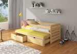 Vaiki&scaron;ka lova ADRK Furniture Tomi 04 200x90 su &scaron;onine apsauga, ruda