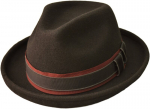 Vilnos veltinis Trilby Skrybėlė-juoda, M