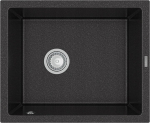 Granitinė virtuvinė plautuvė Mexen Pedro su sifonu, Black granite