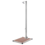 vidaXL Sodo du&scaron;as su rudu pagrindu, 220cm, nerūdijantis plienas