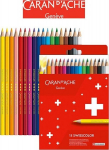 Caran D'ache Swisscolor pie&scaron;tukai, 18 spalvų, kartoninė dėžutė