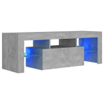 TV spintelė su LED ap&scaron;vietimu, 120x35x40 cm, pilka