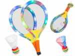 Badmintono raketės su 2 kamuoliukais, &scaron;viečiančios