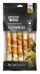 PrimaDog Įdarytas apdorotas odos suktinis su vi&scaron;tiena ,13 cm, 5vnt, 180 g
