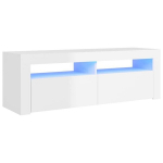 TV spintelė su LED ap&scaron;vietimu, 120x35x40 cm, balta