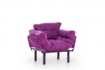 I&scaron;skleidžaiamas fotelis Kalune Design Nitta Single, violetinis