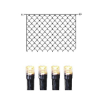 &Scaron;viesos tinklinės dekoracijos, 2x1,5m, 100 LED, juodi laidai, IP44