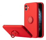 Vennus Silicone Ring dėklas telefonui skirtas Samsung Galaxy A53 5G, raudonas