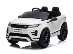 Vienvietis vaiki&scaron;kas elektrinis Land Rover Evoque visureigis, balta