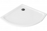 Pusapvalis du&scaron;o padėklas Mexen Flat Slim su sifonu, White+Black, 70x70,80x80,90x90,100x100 cm