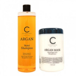 Plaukų &scaron;ampūno ir kaukės rinkinys su arganu ARGAN, 1000+1000 ml