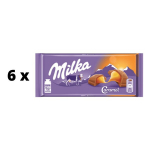 Pieninis &scaron;okoladas i&scaron; Alpių pieno Milka, su karamelės įdaru, 100 g x 6 vnt.