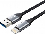 USB - Lightning 2.0 stiprus 2 m ilgas pintas kabelis Montis
