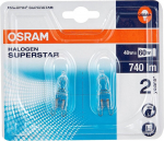 &bdquo;Osram Halopin Halogen-Steck&ldquo; &bdquo;Sockel Lamp&ldquo;, &bdquo;G9 Sockel&ldquo;, &bdquo;Dimmable&ldquo;, 48 vatų pakeitimas 60 vatų, &scaron;iltas baltas-2800K, 2er paketas