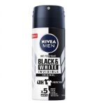 Nivea Vyrams Black&White Nematomas Originalus Antiperspirantas su Pur&scaron;kikliu, 100ml