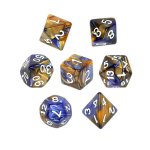 Kauliukai Rebel RPG Dice Set, Oranžinis ir mėlyna