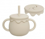 Kūdikių užkandžių / gėrimo puodelis i&scaron; silikono 3in1, 200 ml