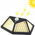 Saulės lempa su 100 LED prieblandos judesio jutikliu