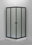 Du&scaron;o kabina GOTLAND Eko Black 800*800*195cm, žemas padas