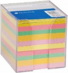 Plastikinis spalvotų lapelių dėklas 85x85 mm