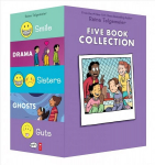 Raina Telgemeier Five Book Collection: Smile, Drama, Sisters, Ghosts, Guts BOX